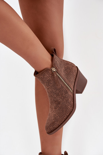 Moteriški kaubojiški aukštakulniai aulinukai S.Barski HY52-538 rudi