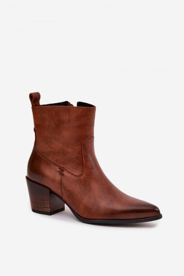 „Zazoo 60565“ rudi moteriški odiniai kaubojiški aulinukai su kulnu 2