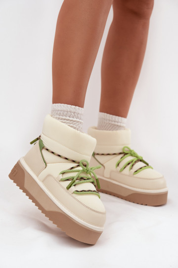 D. Franklin DFSH371015 šviesiai smėlio spalvos platforminiai sniego batai