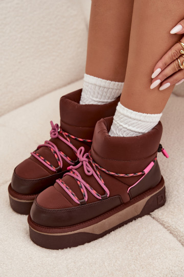 D. Franklin DFSH371015 šokolado spalvos platforminiai sniego batai