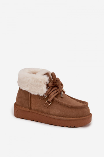 Moteriški sniego batai iš natūralios zomšos D.Franklin DFSH375006 Camel spalvos 2