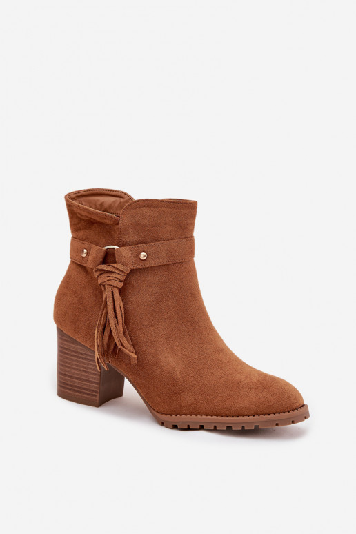 Moteriški aulinukai iki kulkšnių su kutais, Camel Rosabella