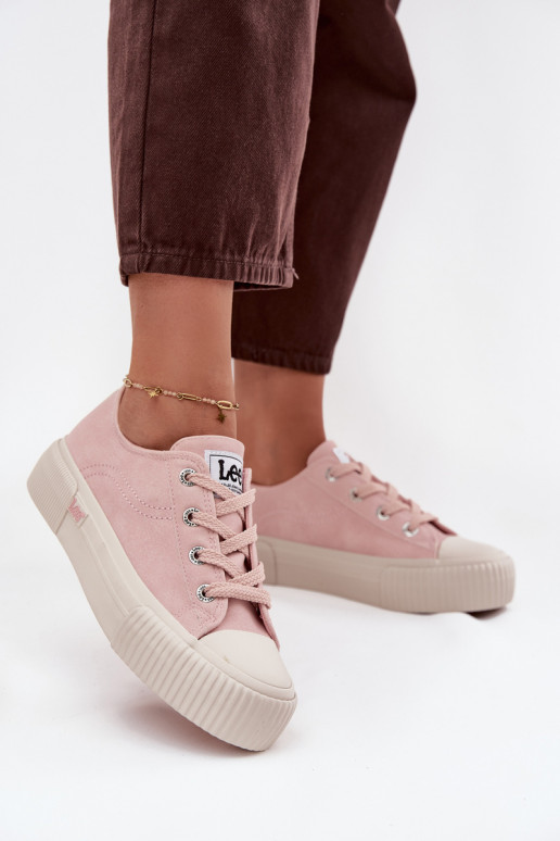 Moteriški platforminiai sportbačiai LEE ISLA C WOMEN LOW 50253001.78E Rožiniai