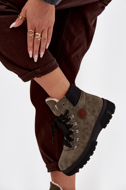 „Zaraine“ tamsiai žali moteriški aulinukai su platforma