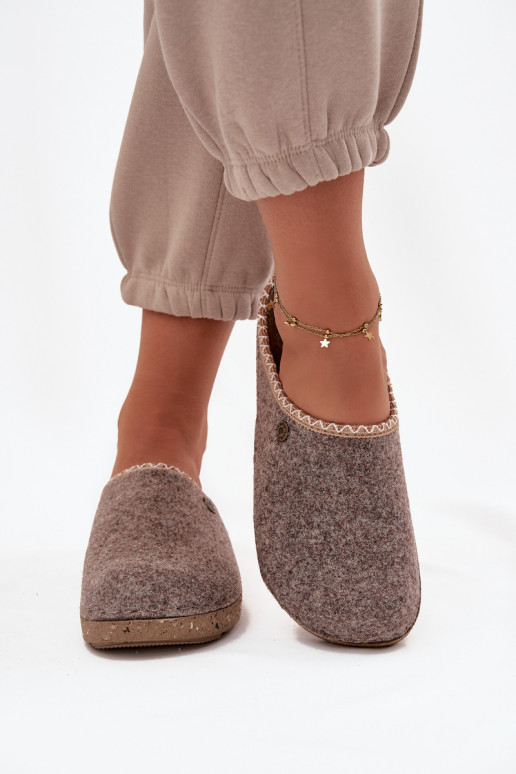 Inblu ED000031 smėlio spalvos moteriškos šlepetės