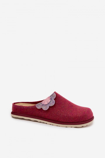 Moteriškos šlepetės su gėlėmis Inblu CS000043 Burgundijos spalvos 2
