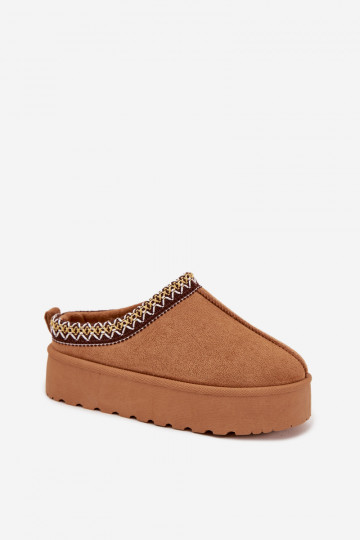 Vaikiški jaunimo sniego batai su siuvinėjimu ant „Camel Jolisse“ platformos 2