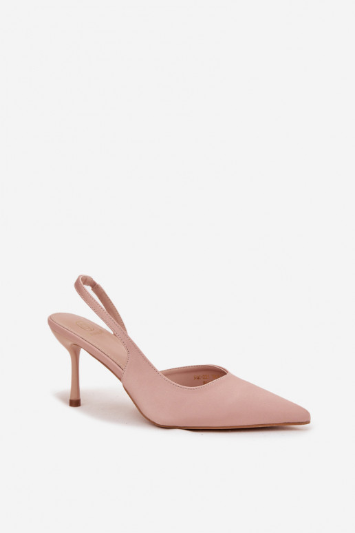 Smėlio spalvos „Lenira“ aukštakulniai atvirais pirštais