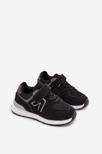 Vaikiški sportbačiai su lipdukais, juodi, „Galisse“