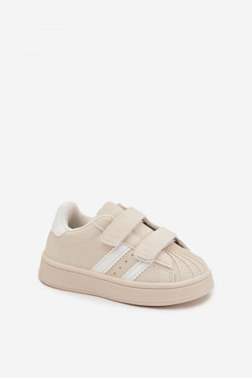 Vaikiški sportiniai bateliai iš eko odos, smėlio spalvos, „Renel“