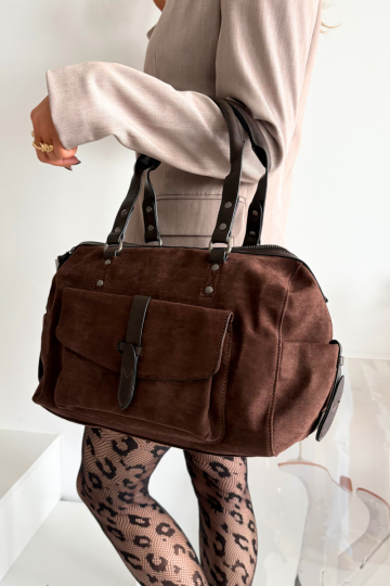 Šokoladinis Gressa Eco-Suede maišelis 2