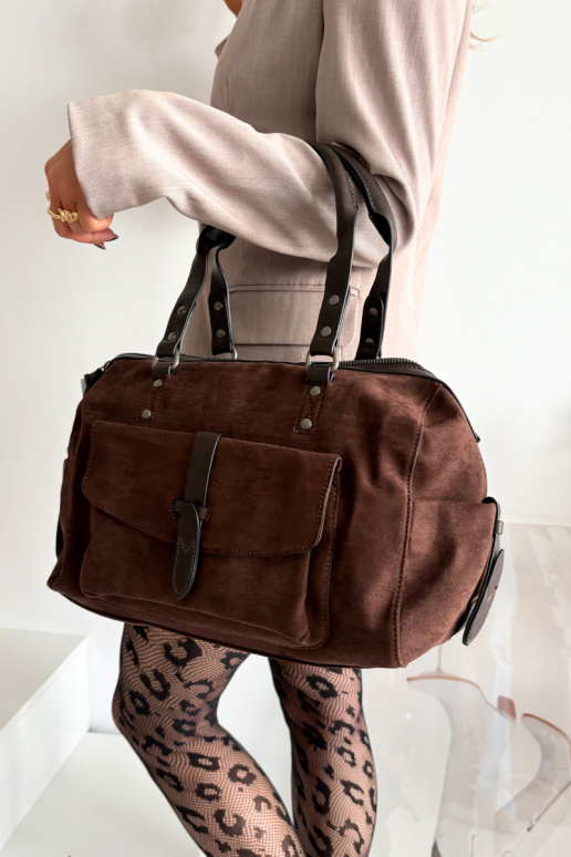 Šokoladinis Gressa Eco-Suede maišelis