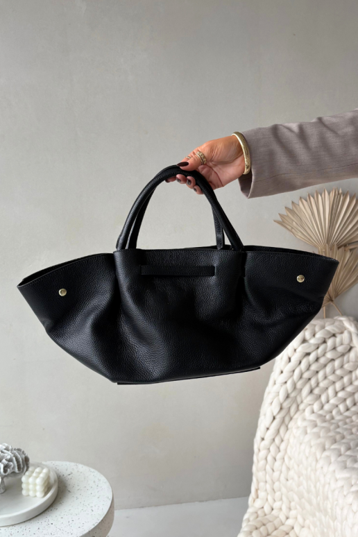 Fiorenza juoda natūralios odos rankinė