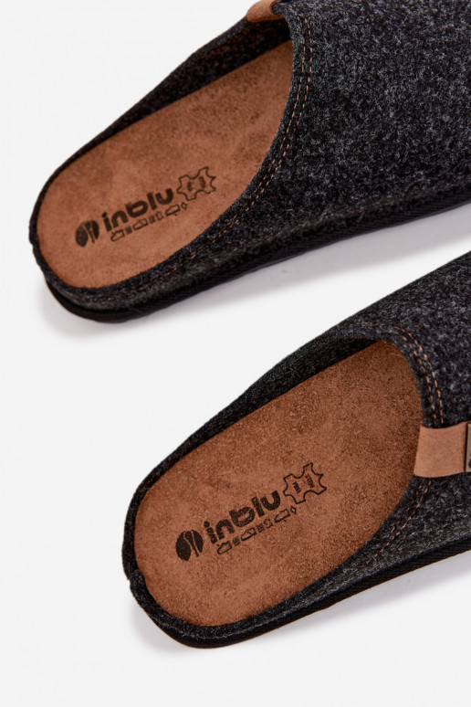 Vyriškos „Inblu“ profilaktinės šlepetės SI000025 tamsiai pilkos