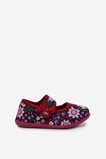 Šlepetės mergaitėms MINNIE MOUSE Burgundiškos Nomi