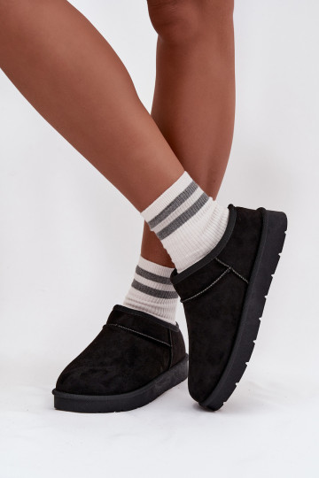 Moteriški sniego batai su kailio pamušalu juodi „Serenne“