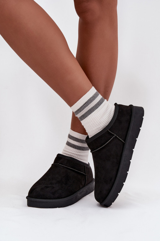 Moteriški sniego batai su kailio pamušalu juodi „Serenne“