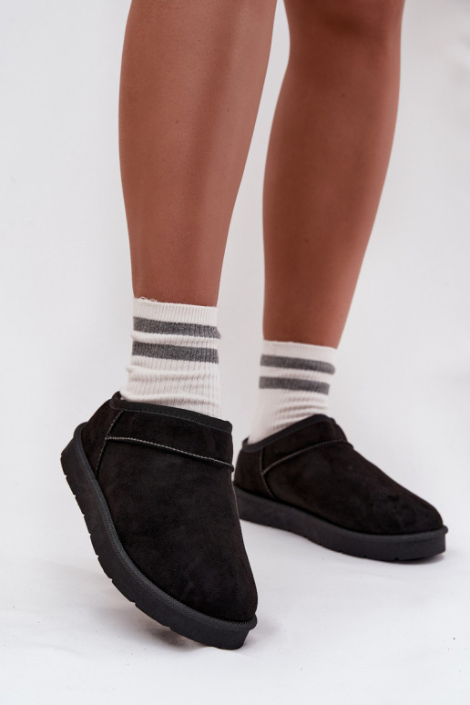 Moteriški sniego batai su kailio pamušalu juodi „Serenne“