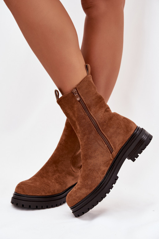 Moteriški aulinukai su užtrauktuku „Camel Julienne“