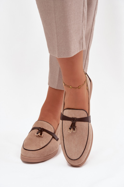 Moteriški mokasinai iš ekologiškos zomšos smėlio spalvos Darwen