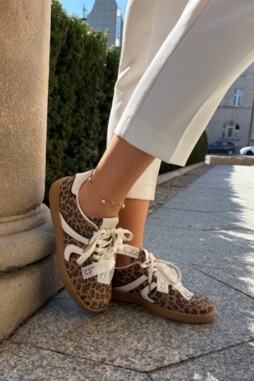 Žemi sportbačiai Leopard Brown Ziell