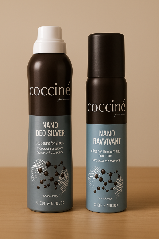 Cocciné Nano Deo Silver + Cocciné Nano Ravvivant – Batų priežiūros ir gaivinimų rinkinys |
