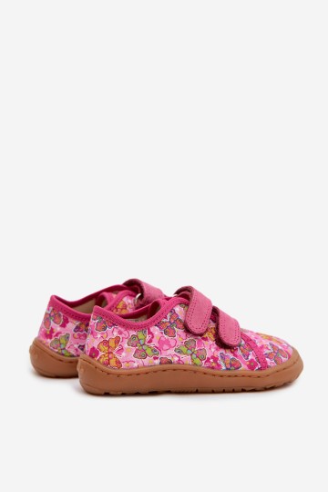Vaikiškos šlepetės „Barefoot Butterflies Froddo Canvas G1700440-11“ rožinės