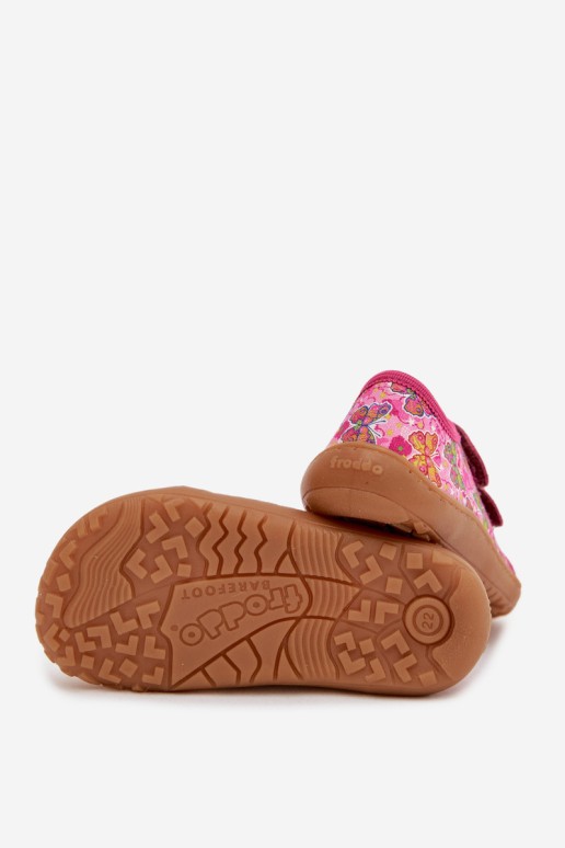 Vaikiškos šlepetės „Barefoot Butterflies Froddo Canvas G1700440-11“ rožinės