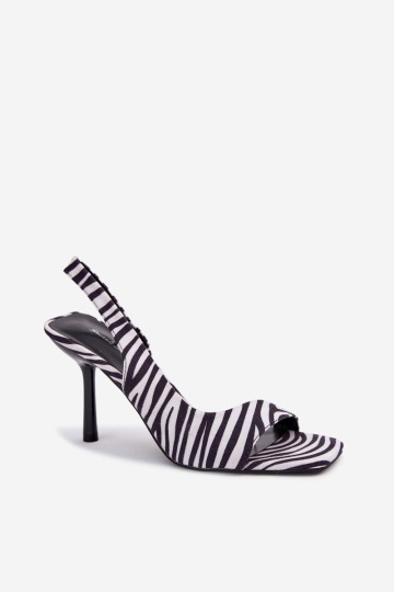 Moteriškos aukštakulnės basutės iš ekologiškos zomšos „Zebra Calvoria“ 2