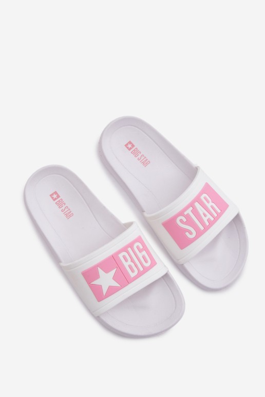 „Big Star TT374A002“ vaikiškos šlepetės, baltos ir rožinės spalvos