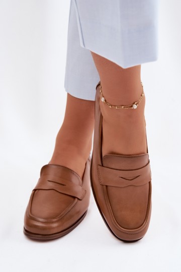 Vinceza 18121 Camel spalvos natūralios odos mokasinai