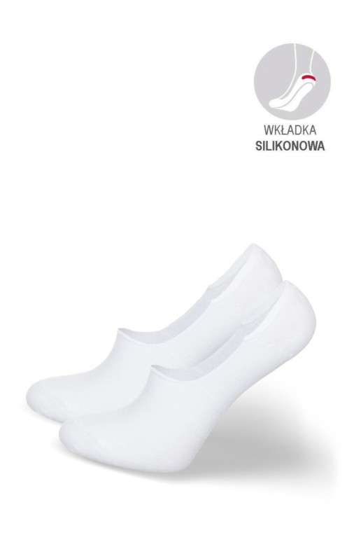 Vyriškos medvilninės kojinės su mikropadais, baltos