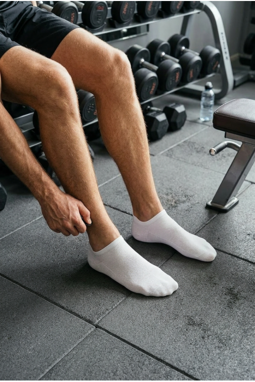 Vyriškos kojinės iki kulkšnių ULTRA THIN baltos