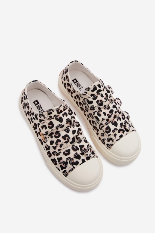 Big Star TT374171 vaikiški sportbačiai su lipdukais ant leopardo rašto