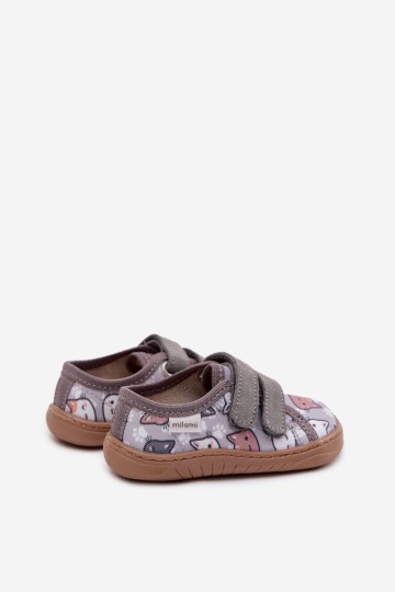 Vaikiškos basos šlepetės su katėmis Milami Gray Saphira 2
