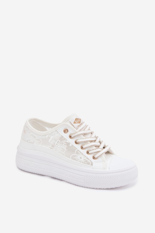 Lee Cooper LCW-26-44-4480 moteriški sportbačiai su raišteliais, balti