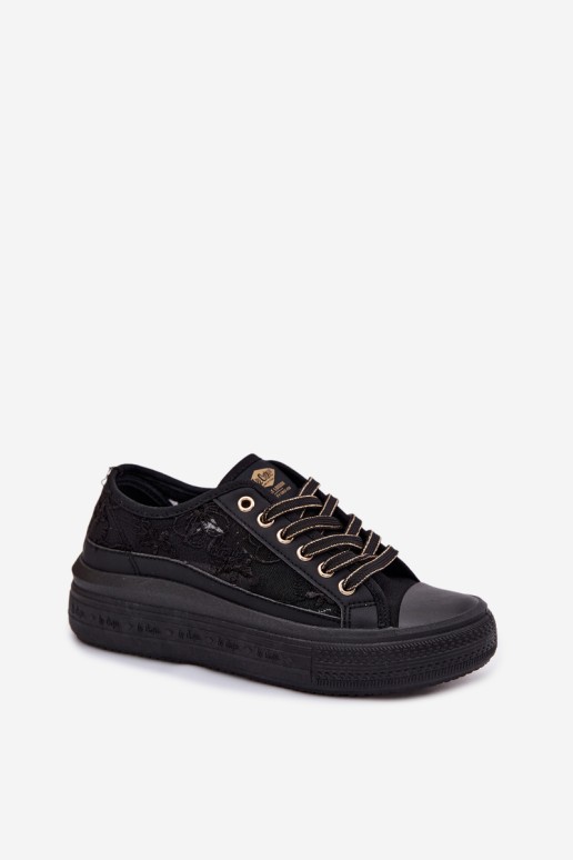 Lee Cooper LCW-26-44-4479 moteriški sportbačiai su raišteliais, juodi