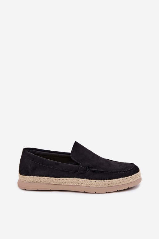 Vyriški juodi „Rexton“ espadrilių mokasinai