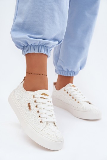 Lee Cooper LCW-26-02-4060 moteriški sportbačiai su raišteliais, balti