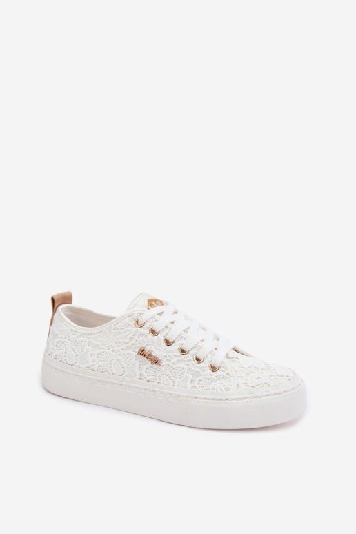 Lee Cooper LCW-26-02-4060 moteriški sportbačiai su raišteliais, balti