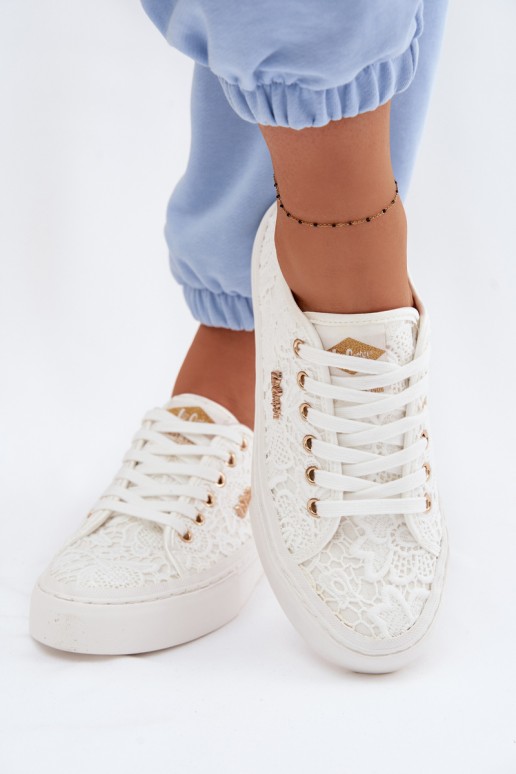 Lee Cooper LCW-26-02-4060 moteriški sportbačiai su raišteliais, balti