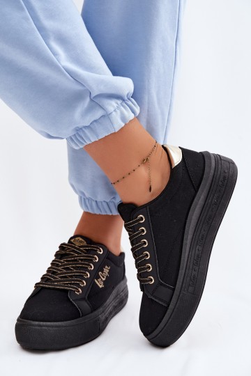 Lee Cooper moteriški sportbačiai su platforma LCW-26-44-4476 juodi