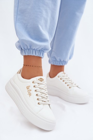 Lee Cooper LCW-26-44-4478 moteriški sportbačiai su platforma, balti