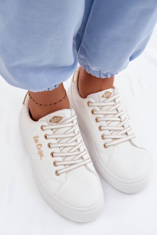 Lee Cooper LCW-26-44-4478 moteriški sportbačiai su platforma, balti