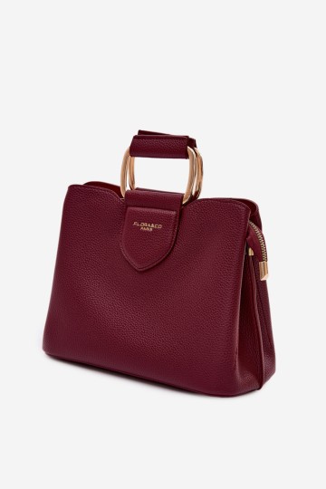 Flora&Co Lorielle maža odinė bordo spalvos rankinė