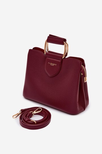 Flora&Co Lorielle maža odinė bordo spalvos rankinė 2