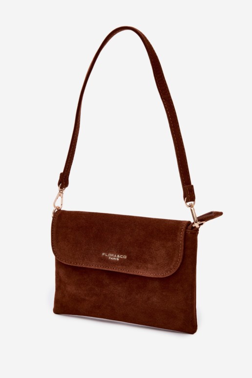 Flora&Co maža Camel spalvos Lucelle zomšinė rankinė