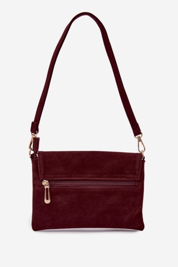 Flora&Co maža bordo spalvos zomšinė rankinė-nešiukas „Lucelle“