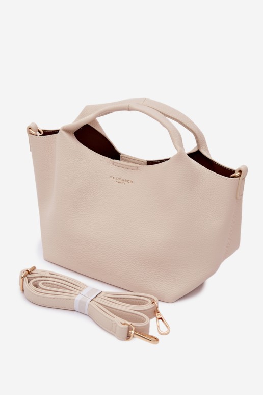 Flora&Co Corisse šviesiai smėlio spalvos odinė moteriška rankinė