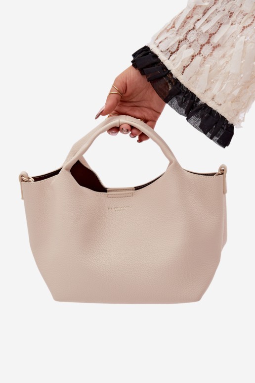 Flora&Co Corisse šviesiai smėlio spalvos odinė moteriška rankinė